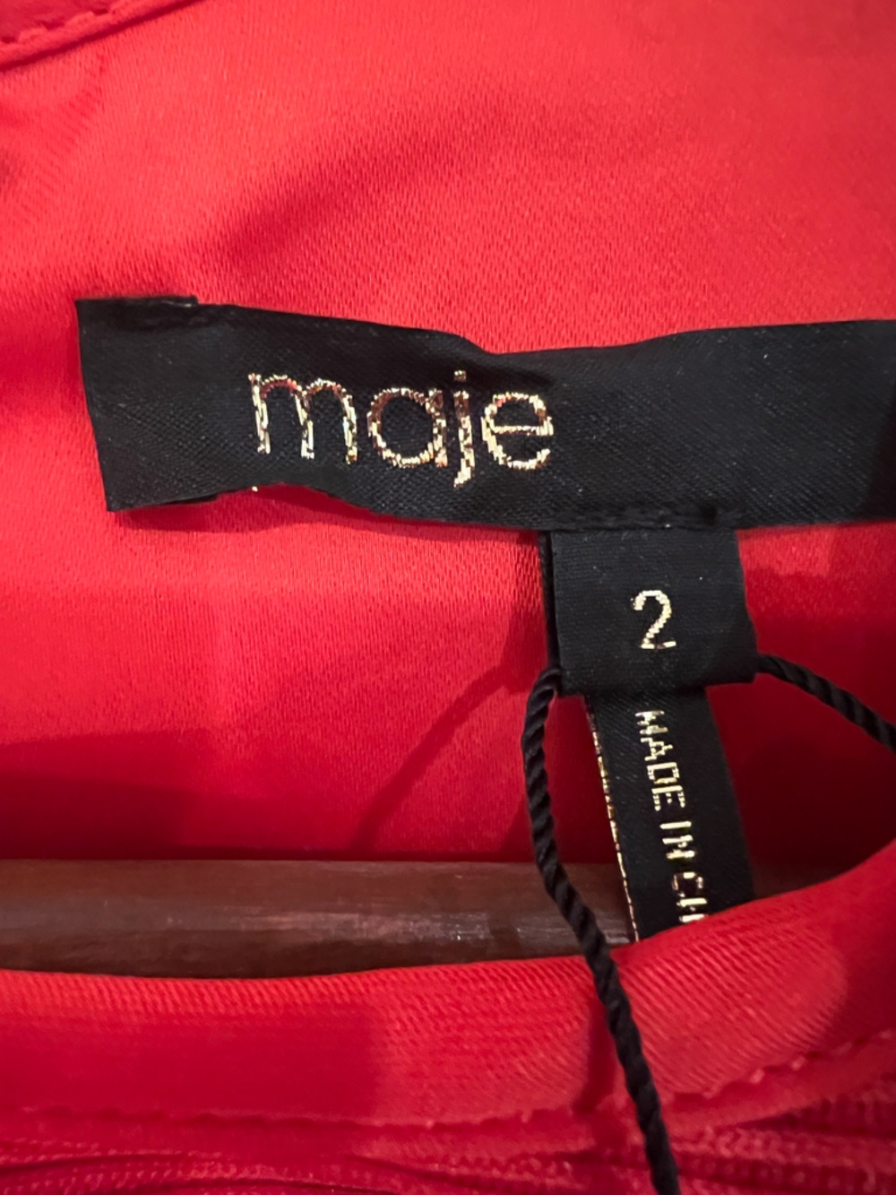 ❤️Maje Red Sleeveless A-line Dress w Pockets❣️ - Picture 5 of 6